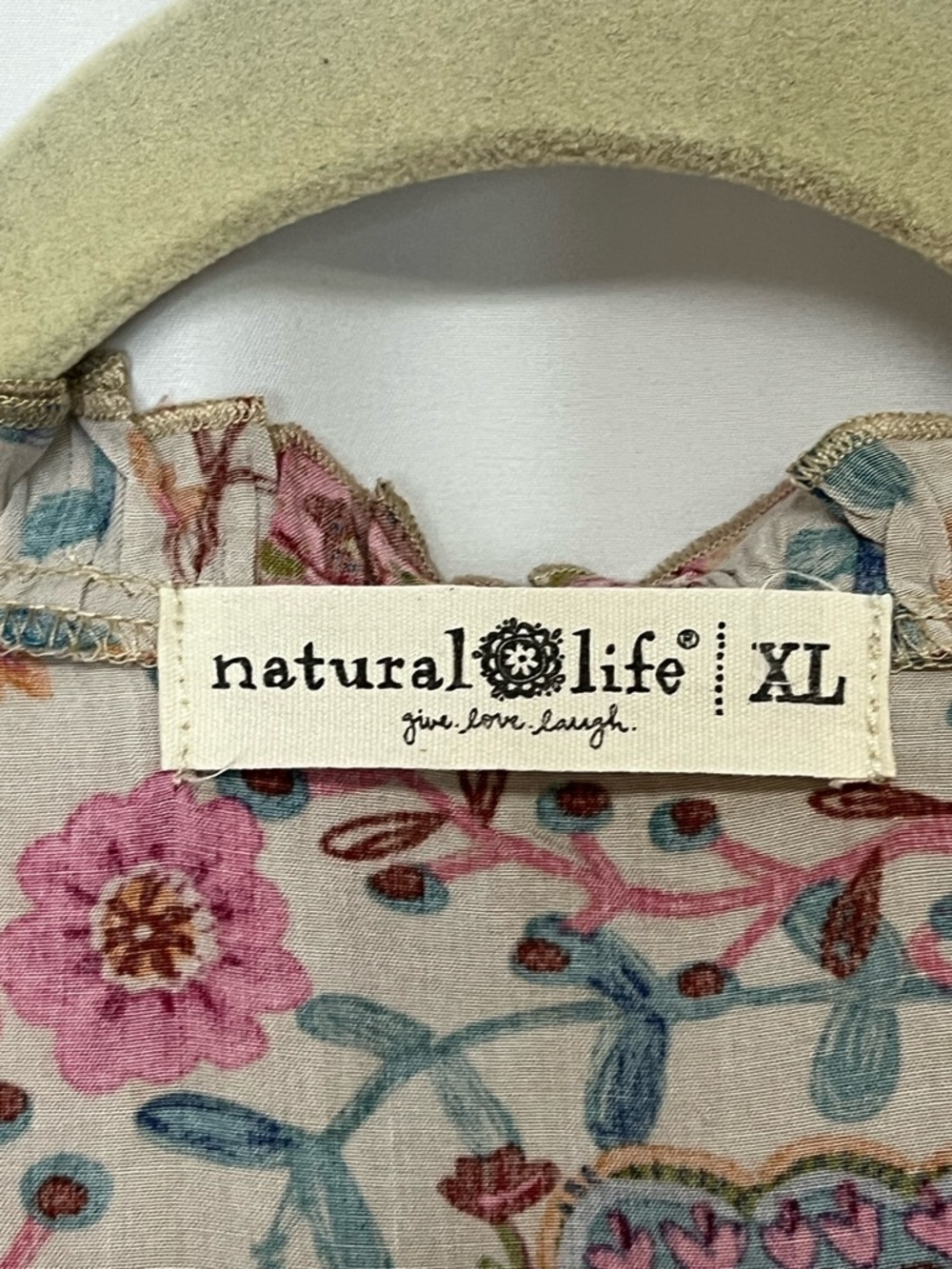 Natural Life Floral Ramona Sleeveless Top, Size XL Boho - Picture 8 of 11